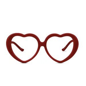 Red heart shaped glasses